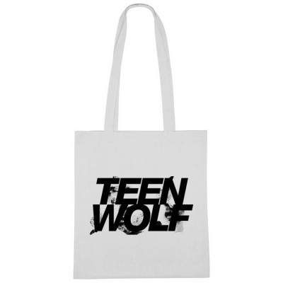 Бяла памучна торбичка TEEN WOLF